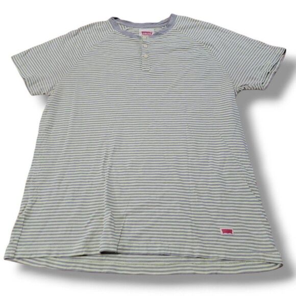 Levi's Shirt Size Medium Men's Button Up T-Shirt Levi Strauss & Co Shirt Striped - Picture 1 of 6